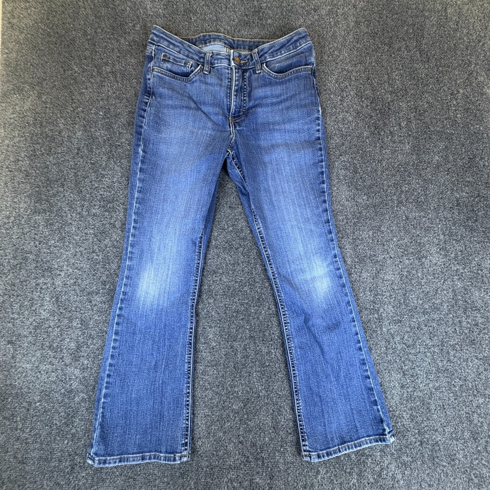 Lee Bootcut Jeans Womens 29x27 Blue Medium Wash Denim Cotton Mid Rise Casual